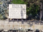 upozrujci npis na ostrove Alcatraz